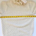 Doen Alpaca and silk mock neck lightweight cream sweater top Photo 8