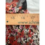 Floral Maxi Dress Medium Red Black Halter Boho Beach Hippie Vacation Lightweight Photo 9