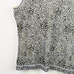 Laura Ashley  Petite PL Sleeveless Top Animal Print Brown White Nylon Lined Photo 2