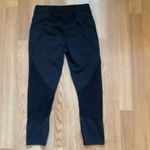 Athleta  black perforated mesh crop tights size XS yoga gym run crop leggings Photo 5