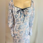 SIMPLE RETRO MILA ELEGANT SQUARE NECK CONTRAST PRINT DRESS SIZE S Photo 8