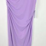 Everly NWT Six/Fifty The One-Shoulder Midi Dress Ribbed Purple Size Medium M NEW Photo 3
