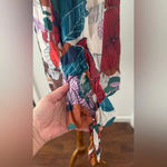 Annie + Otis Silk Cotton Tropical Print Open Front Cardigan Coverup Oversized Lg Photo 4