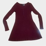BDG  Burgundy Long Sleeve Dress Photo 1