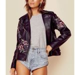 BB Dakota NWT  Embroidered Faux Leather Jacket Photo 1