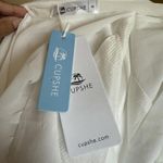 Cupshe  Chiffon Dress Ruffled Long Sleeve Boho Cocktail Button Up White Sz Small Photo 4