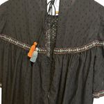 ZARA Women tunic Top XS Black Embroidery Boho Cottagecore Fairygrunge Festival Photo 4