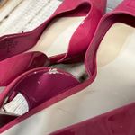 Nine West Vintage NWFurgus Fuchsia Patent Slingback Peep Toe Platform Heels 8M Photo 4