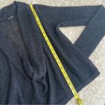 EXPRESS Black Metallic Shimmer Deep Cowl Top Wool Alpaca Mohair Blend Small S Photo 9
