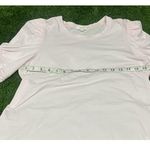 ALC Frank A.L.C. Women's Kati Crewneck Puff Sleeves Cotton Blouse Light Pink Size Small Photo 3