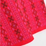 Free People Kitt Mini Dress M Sweater Knit Retro Collar V Neck Red Berry Preppy Photo 10