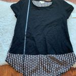 Maison Jules Black Short Sleeve Scoop Neck Top Photo 4