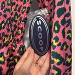 NEW Scoop Smocked Pink Leopard Print Long Sleeve Mini Dress Photo 5