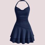 NWT SOLY HUX Navy‎ Blue Halter Mini Dress – XL Photo 2