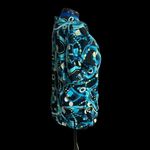 BLUE DIAMOND PLUS‎ Stretch Geometric design Black Blue Green White Top 3X Photo 4