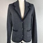 August Silk Womens Sweater Blazer Cardigan Size M Gray Wool Blend Pockets Photo 0