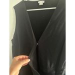 J.Crew  Wrap Dress Womens XL Black Mini Minimalist Capsule Career Classy Photo 3