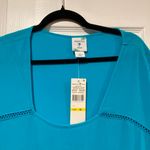 NWT Perfectly Palm Size M Turquoise Pom Pom Sleeve Pullover Sundress Coverup Blue Size M Photo 1