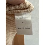 Mello Size Medium Sweater Turtle Neck Floral Embroidered Sleeves Knit Pink Photo 7