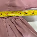 Pink Lily  M pink blush vneck and back babydoll mini dress tunic tiered ruffle Photo 10