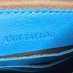 Ann Taylor Blue Leather Wristlet/Clutch Photo 7