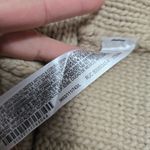 ZARA  Taupe Cable Knit Large Sweater Chunky Knit Wool Blend Minimalist Neutral Photo 8