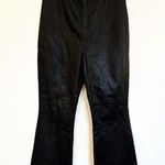 Free People  Vegan Leather Pants sz 10 Black Leather Boot Cut Pants Photo 0