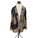 Women’s Kimono Cardigan Duster Sz Medium Sheer Boho Goth Safari Floral Leopard Photo 1
