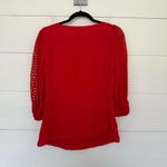 White House | Black Market  Women’s 2 Red Silk Blouse Top Career Workwear Photo 3