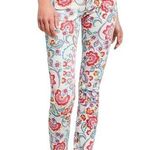 Pilcro and the Letterpress Anthropologie Mid Rise Floral Skinny Jeans Size 28 Photo 0