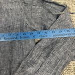 J Jill Love Linen Shirt Women Medium Tall LS Blue Chambray Cinch Tie Waist Top Photo 4