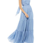 Mac Duggal  Halter Neck Boho Dress blue Photo 0