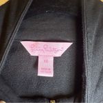 Lilly Pulitzer  | Skipper Popover Pullover 1/2 Zip Sweater Black Gold Crochet XS Photo 4