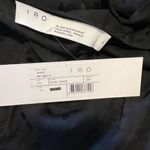 IRO  Black Surplice Feminine Blouse Size 34 Satin Jacquard Draped Plunge V New Photo 10