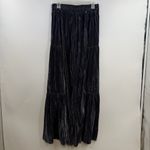 Natural Life  Velvet Wide Leg Pants Women M Elastic Waist Boho Tiered Photo 3
