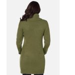 Venus Olive Green Chunky Cable Knit Sweater Dress Cowl Neck Photo 1