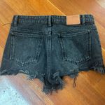 ZARA  black denim cutoff shorts Photo 2