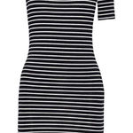 frame denim  Black & white striped mini dress. Photo 0