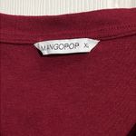 MANGOPOP  Burgundy V-neck Body Suit - Short sleeves - Size XL Photo 4