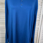 MUK LUKS Women's Blue Long Sleeve Henley Pajama/Sleep Shirt Photo 0