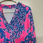 Lilly Pulitzer  Vero Tunic Caught In The Coral Bright Colorful‎ Top Shirt Size S Photo 6