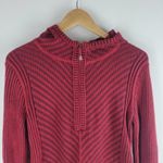 Eddie Bauer Hooded Sweater 1/4 Zip Red Long Sleeve Size M Photo 1
