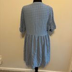 Miou Muse Blue Baby Doll Mini Dress Size Medium Boutique Dress Photo 3