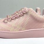 Burberry Knit Low Top Sneakers Cameo Pink Check Size 36.5 6.5 US NEW Photo 15