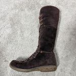 Timberland  Y2K Moorland Hollace Tall Brown Suede Lace-Up Boots Sherpa Lined 7.5M Photo 6