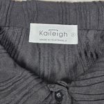 Kaileigh Black Textured Design Button Up Blouse S NWOT Photo 2
