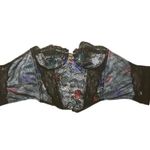 Dior Vintage Christian  Bustier Floral Print Strapless Balconette Bra Size 34B Photo 1