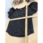 Charter Club Women’s Blue Knit Sweater Small 3/4 Sleeve with Ribbon Tie Detail Photo 6