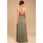 Lulu’s Little Beach Olive Green Embroidered Maxi Dress Photo 2