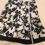 Ann Taylor Linen Toile Black Ivory Skirt Size 2 Photo 2